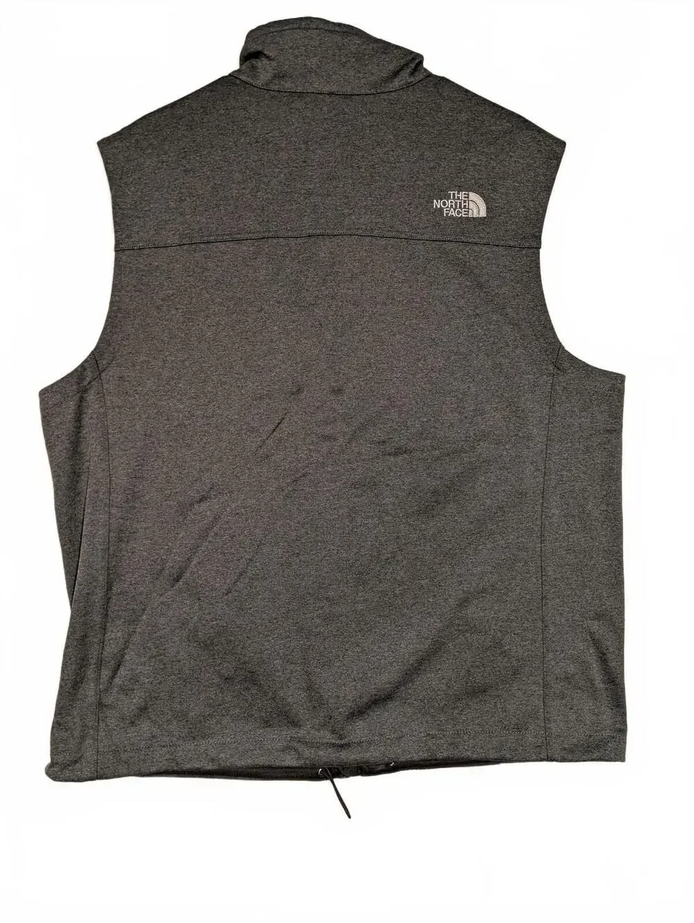 The North Face Gray Softshell Fleece Lined Full Zip Vest Outdoor Hiking Mens XL